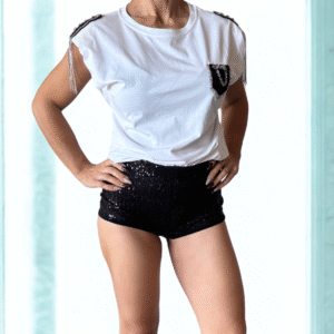 Classic T-Shirt With Glitter Details