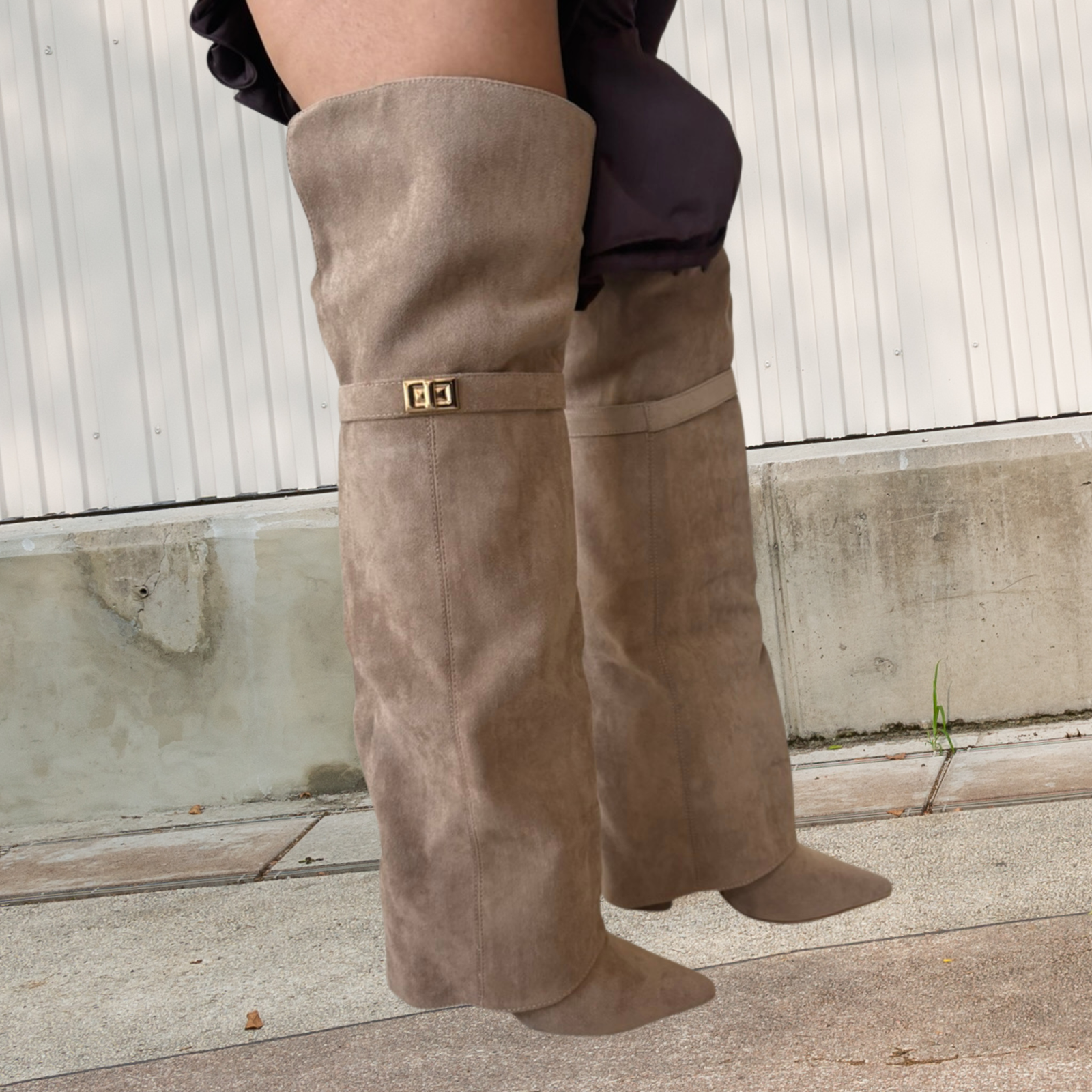 Suede Over The Knee Boots - immagine 3