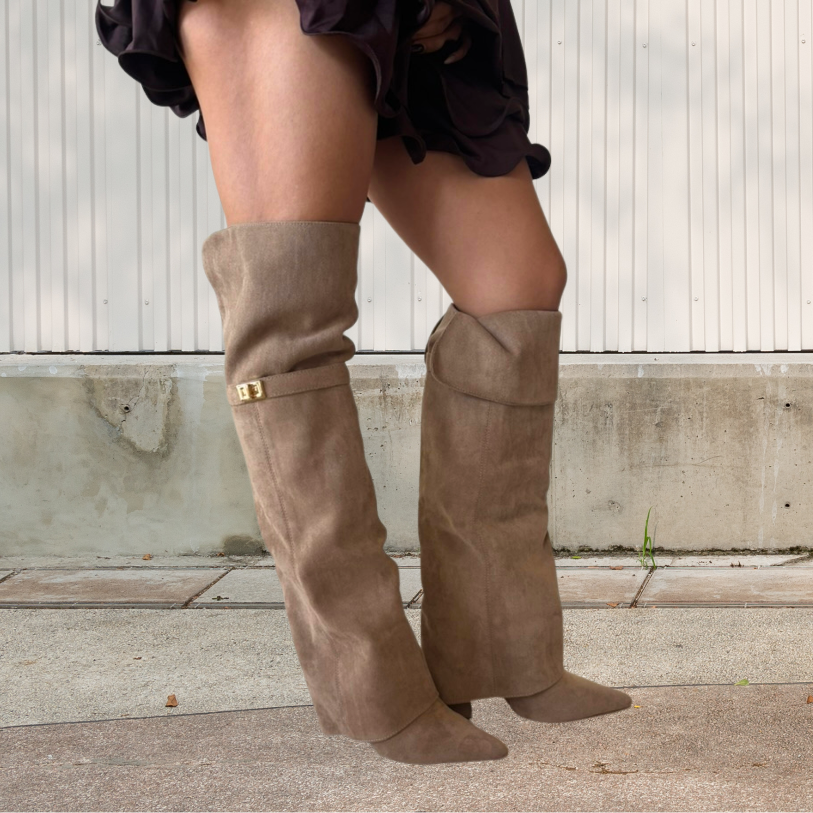 Suede Over The Knee Boots - immagine 2