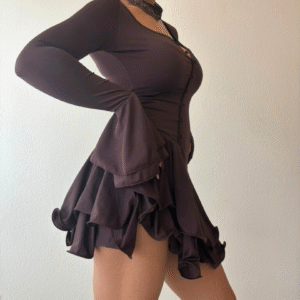 Brown Short Dress