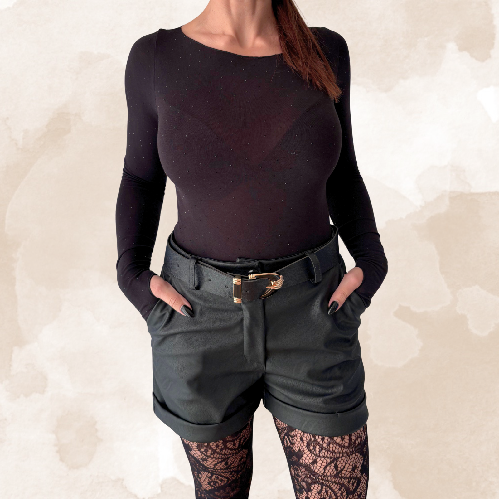 Black Rhinestone Body