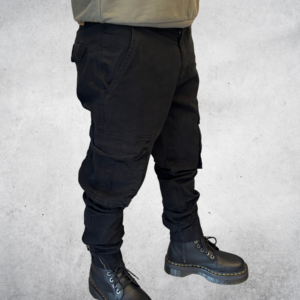 Black Pants with Side Pockets and Ankle Zippers