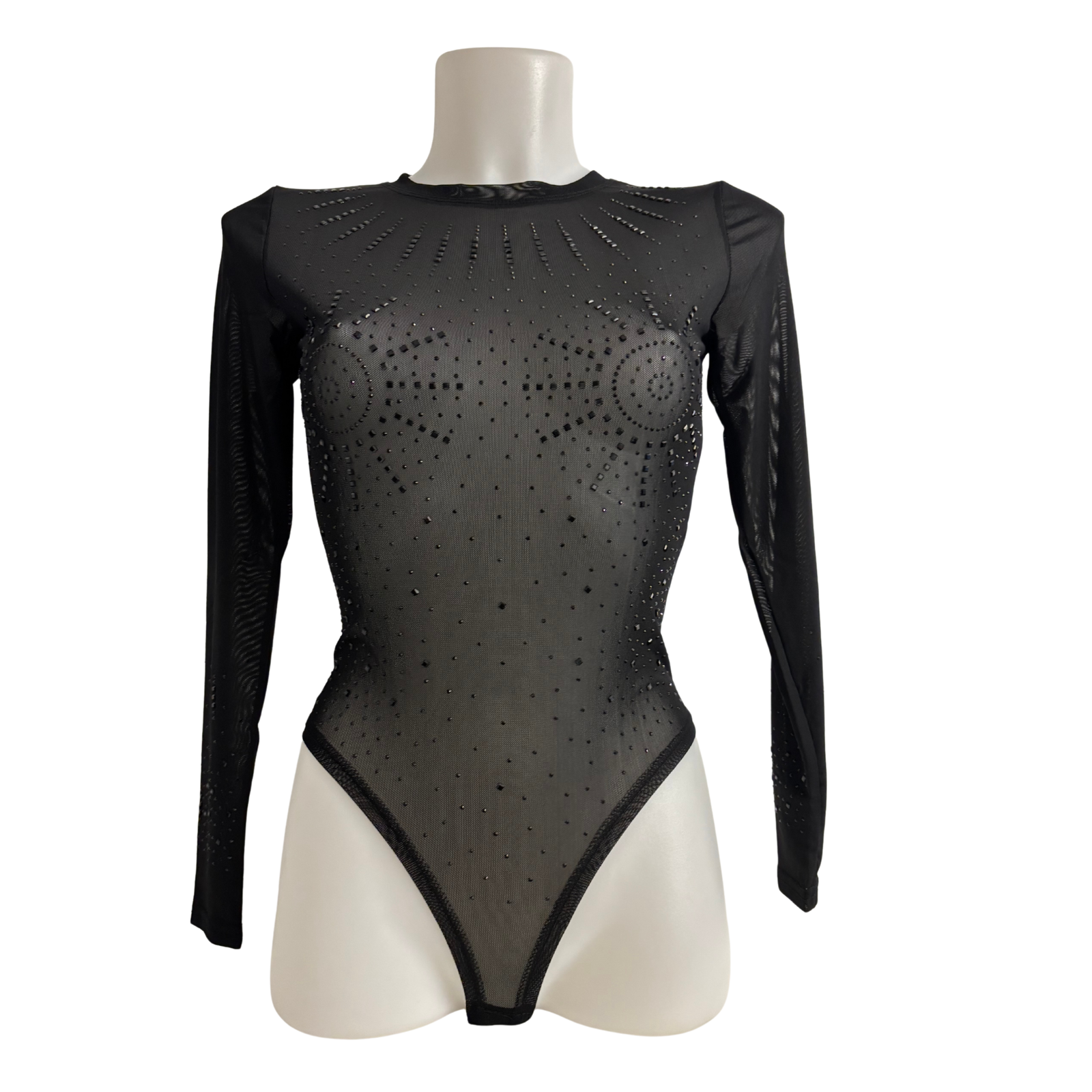 Transparent Body with Black Rhinestones - immagine 2