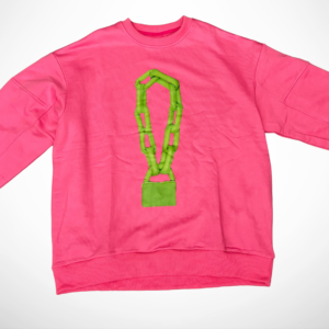 Pullover with Removable Green Chain Detail (Rosa)