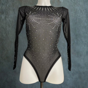 Transparent Body with Silver Rhinestones