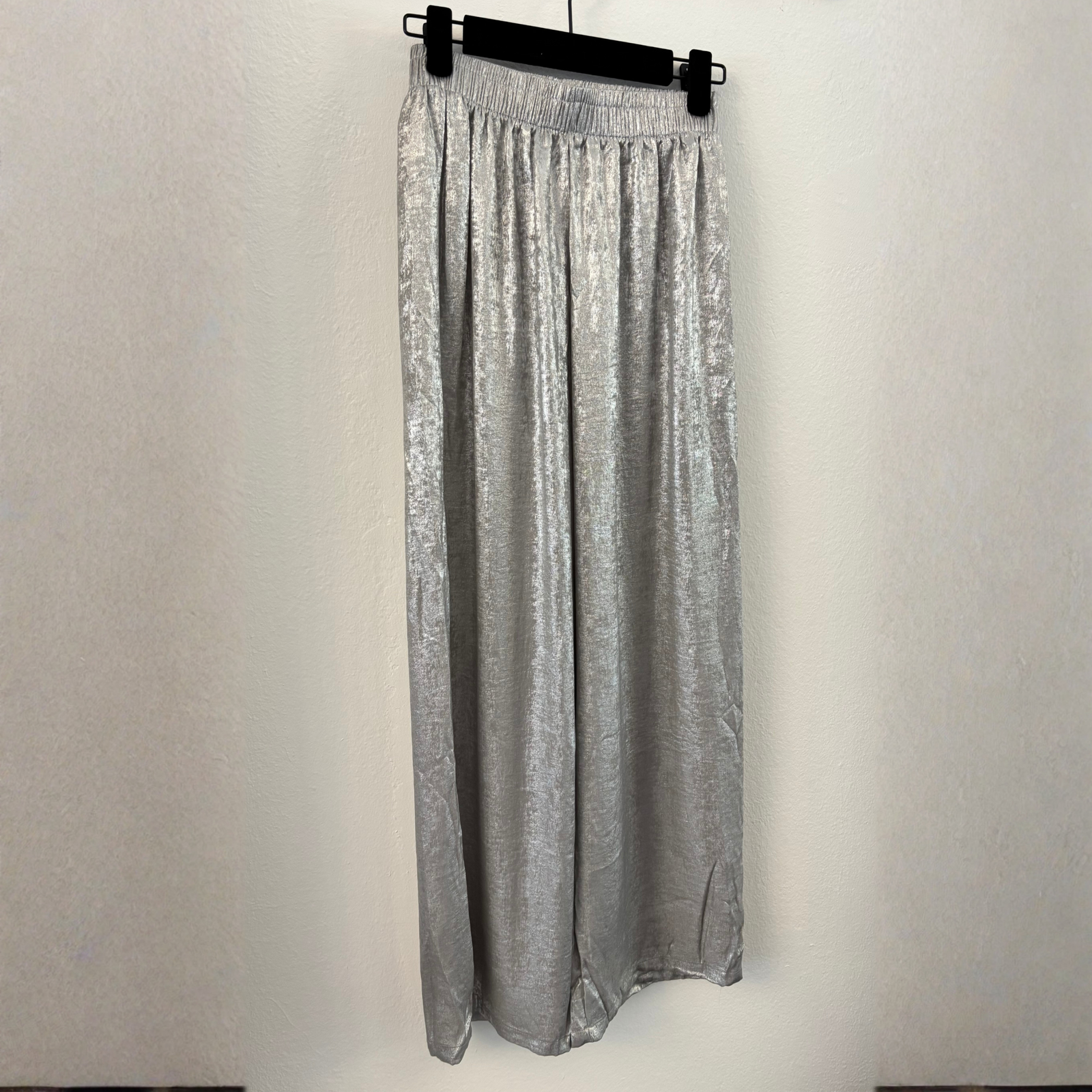 White Shimmer Wide-Leg Pants - immagine 2